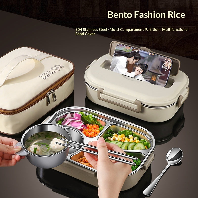 304 Steel Heated Lunch Box — Rechargeable Cordless Food Warmer 2026